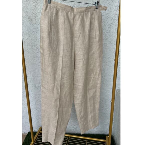Talbots Irish Linen Blazer & Pants Set - Natural, Size 16 - Picture 8 of 17